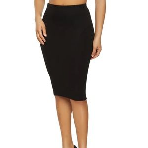 Black plain pencil skirt